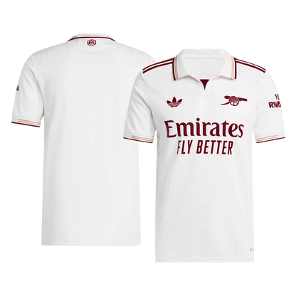 Jogador Arsenal Fora Terceira Futebol Camisas 2025/26 Branco