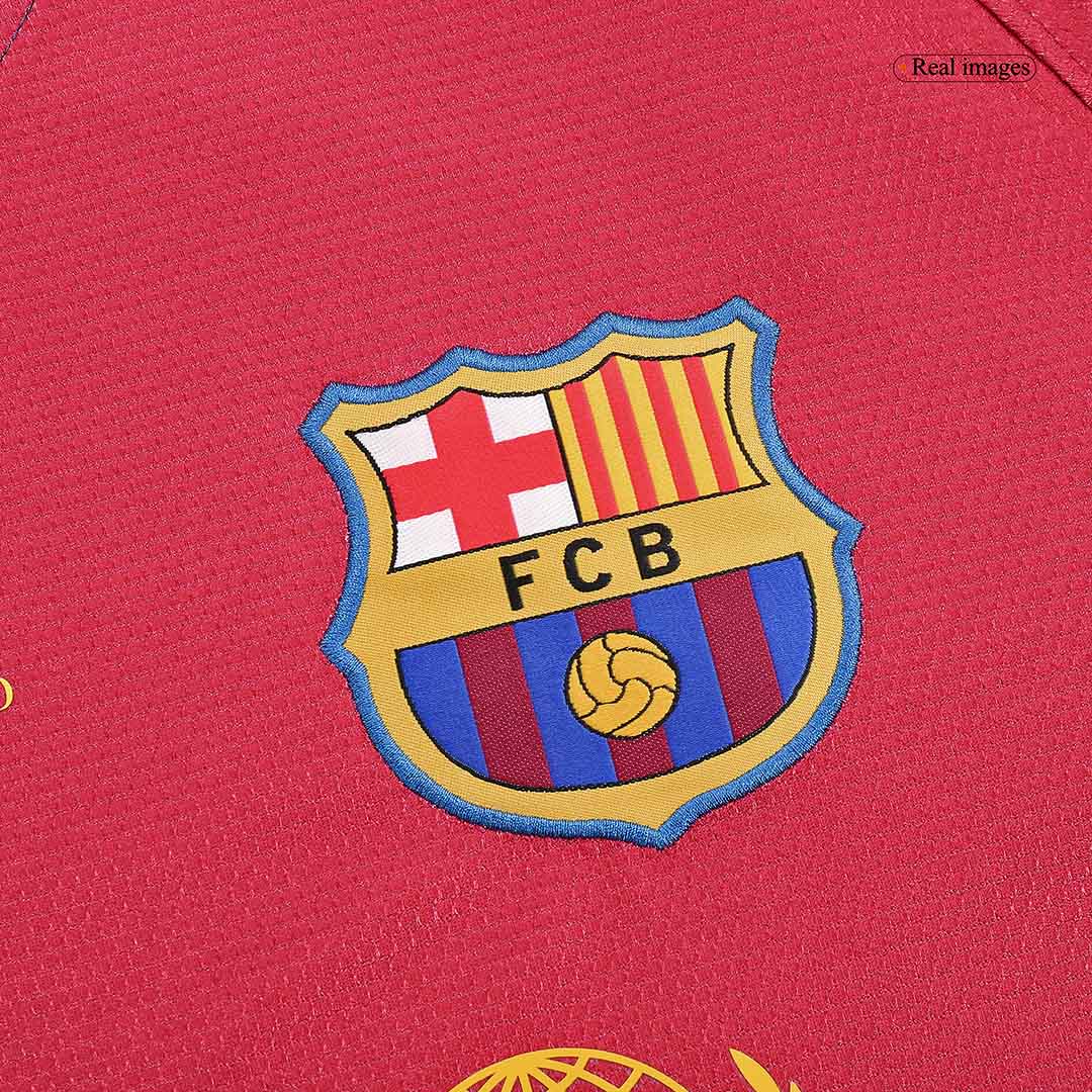 A.INIESTA #8 Barcelona Retro Casa Camisola de manga comprida 2008/09 - Final da UCL