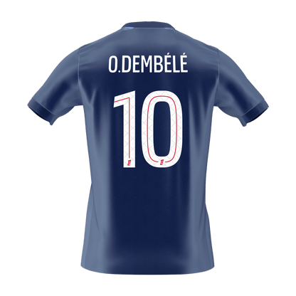 O.DEMBÉLÉ #10 PSG Casa Futebol Camisas 2025/26 Marinha