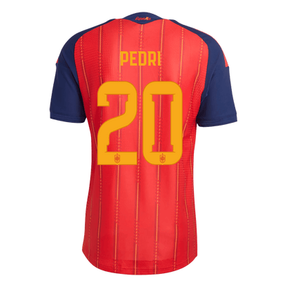 Versão do Jogador PEDRI #20 Espanha Casa Copa do Mundo Futebol Camisas 2026 Vermelho
