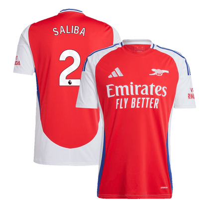 Camisa SALIBA #2 Arsenal Home Futebol 2024/25 camisola de futebol