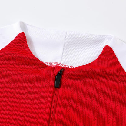 PSG Zíper Moletom Conjunto (Top+Calças) 2025/26 Vermelho