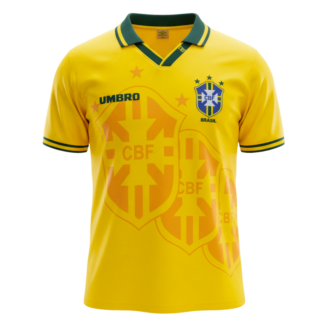 Retrô Brazil Casa Camisa 1994 Amarelo camisola de futebol 2025/26
