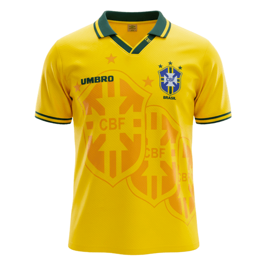 Retrô Brazil Casa Camisa 1994 Amarelo camisola de futebol 2025/26