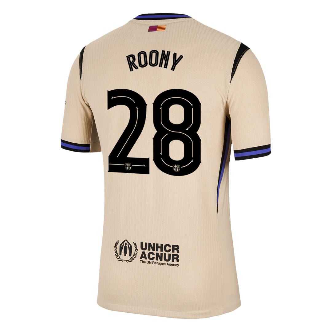 Jogador ROONY #28 Barcelona Fora Futebol Camisas 2025/26