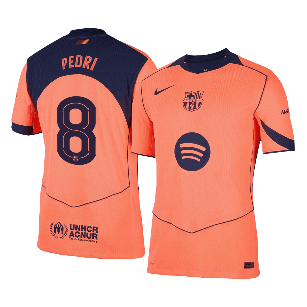 Jogador  PEDRI #8 Barcelona Fora Terceira UCL Futebol Camisas 2025/26 camisola de futebol