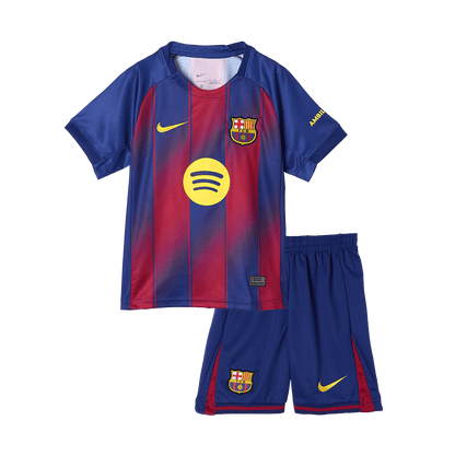 Barcelona Conjunto Infantil Casa 2025/26 Vermelho-Azul
