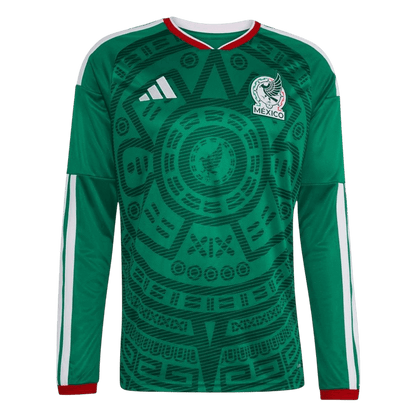Mexico Casa Manga comprida Camisa 2026 Verde camisola de futebol