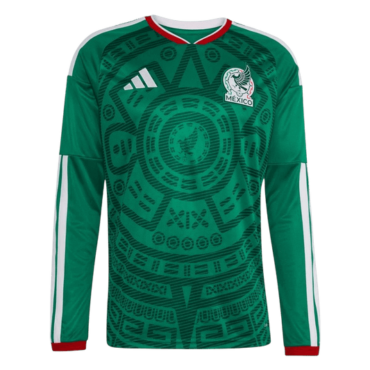 Mexico Casa Manga comprida Camisa 2026 Verde camisola de futebol