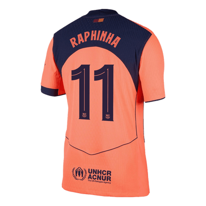 Jogadoras RAPHINHA #11 Barcelona Fora Terceira UCL Futebol Camisas 2025/26