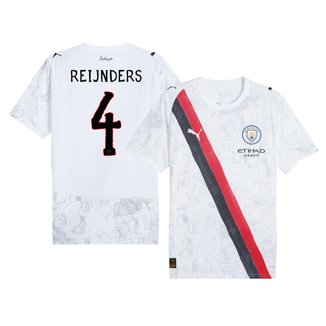 REIJNDERS #4 Manchester City Camisa 2025/26 Branco Club World Cup camisola de futebol