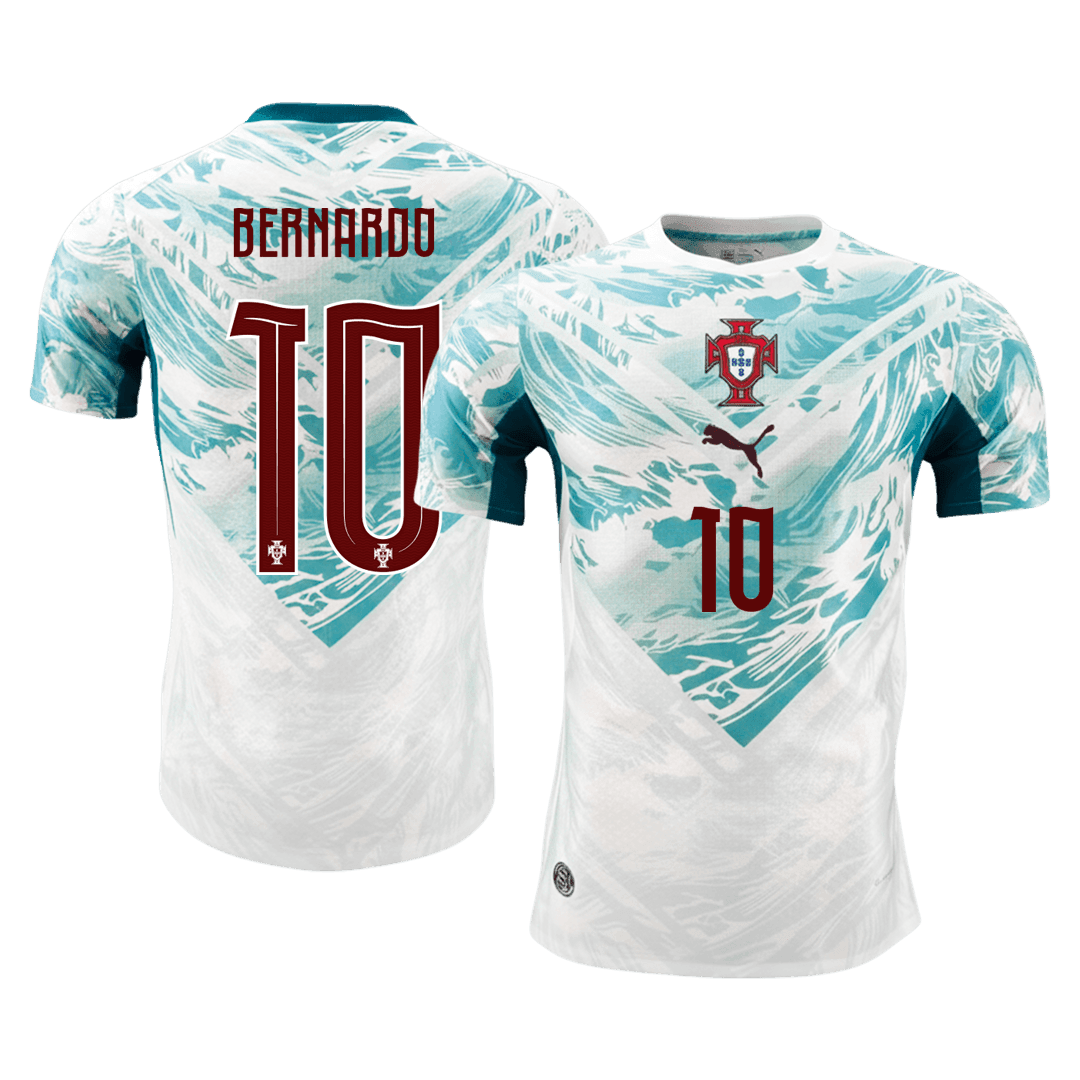 Versão do Jogador BERNARDO #10 Portugal Fora Copa do Mundo Futebol Camisas 2026