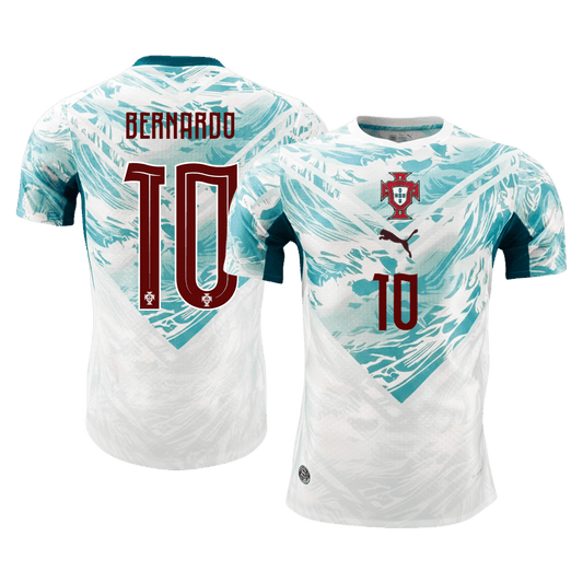 Versão do Jogador BERNARDO #10 Portugal Fora Copa do Mundo Futebol Camisas 2026