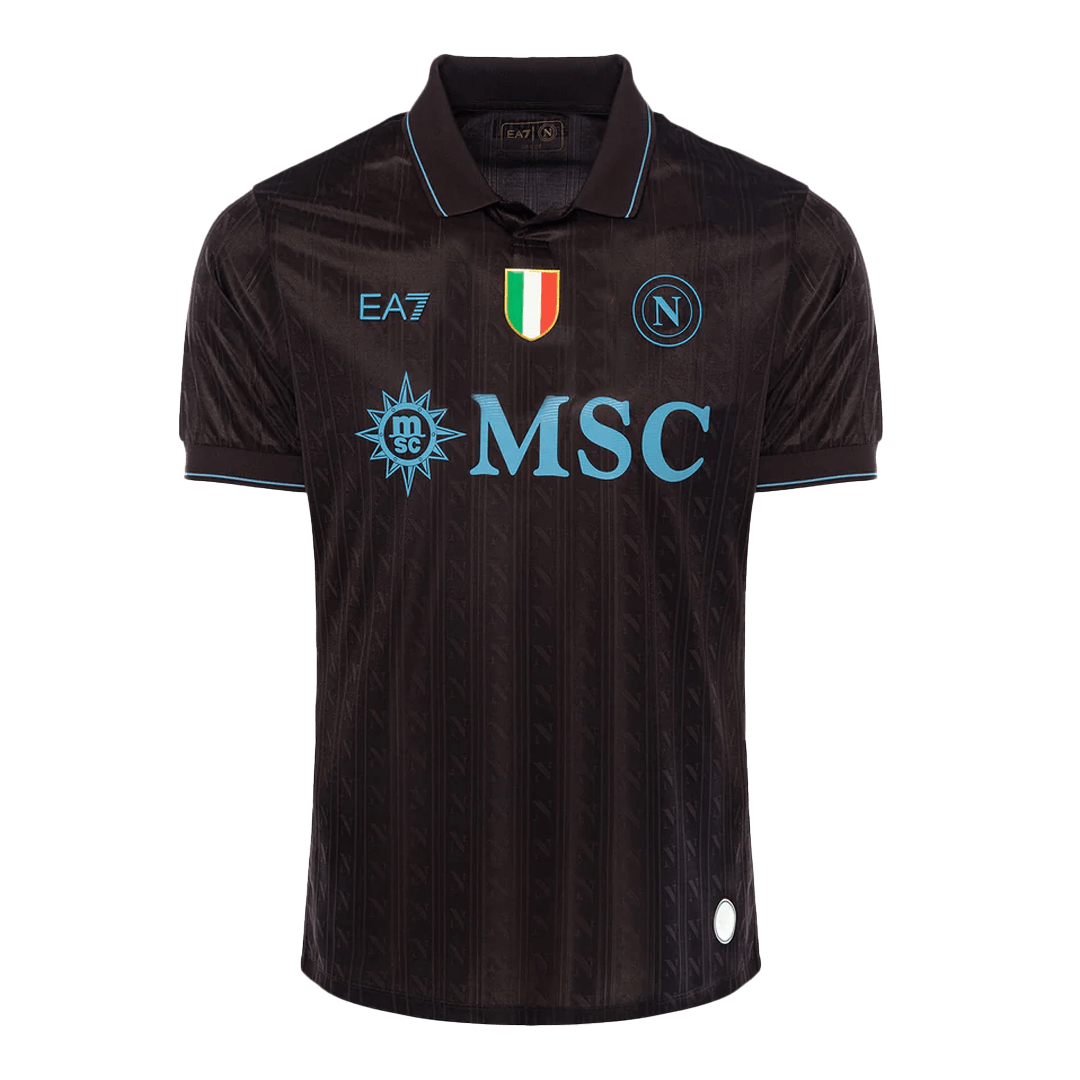 Jogador Napoli Fora Terceira Futebol Camisas 2025/26 Preto camisola de futebol