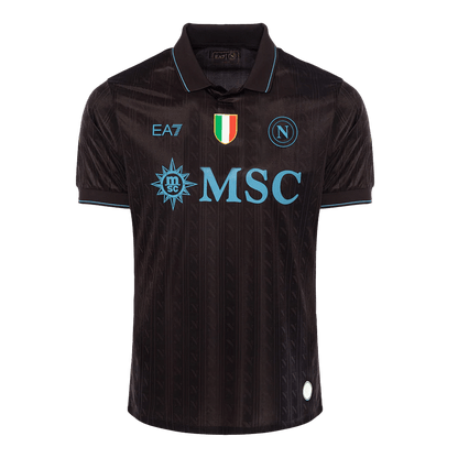 Jogador Napoli Fora Terceira Futebol Camisas 2025/26 Preto camisola de futebol