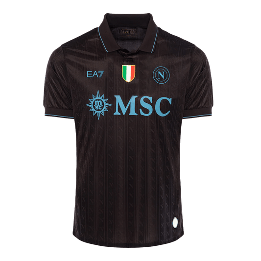 Jogador Napoli Fora Terceira Futebol Camisas 2025/26 Preto camisola de futebol