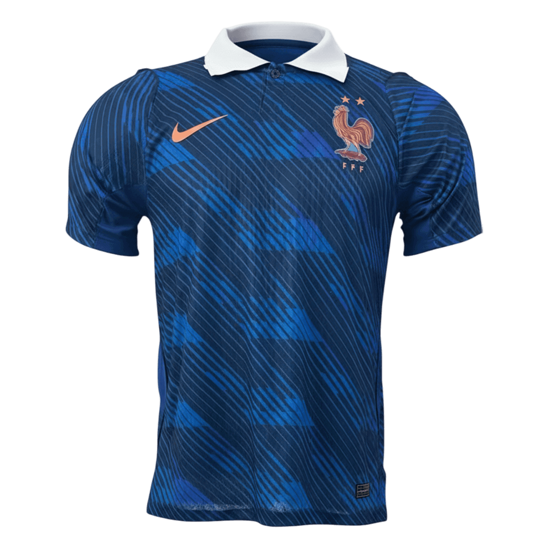 Versão do Jogador France Casa Copa do Mundo Futebol Camisas 2026 Azul - camisola de futebol para adeptos em