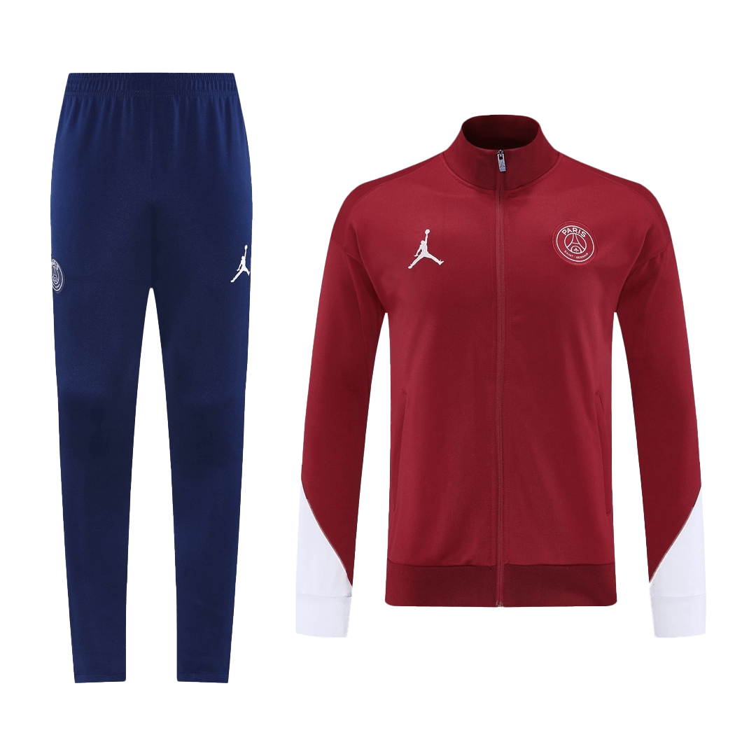 PSG Treino Jaqueta Conjunto (Jaqueta + Calças) 2025/26 Vermelho camisola de futebol