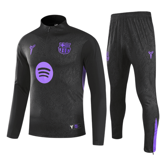Barcelona Infantil Zíper Moletom Conjunto (Top+Pants) 
 2025/26 Preto camisola de futebol