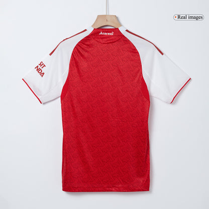 Jogador SALIBA #2 Arsenal Casa Futebol Camisas 2025/26 Vermelho