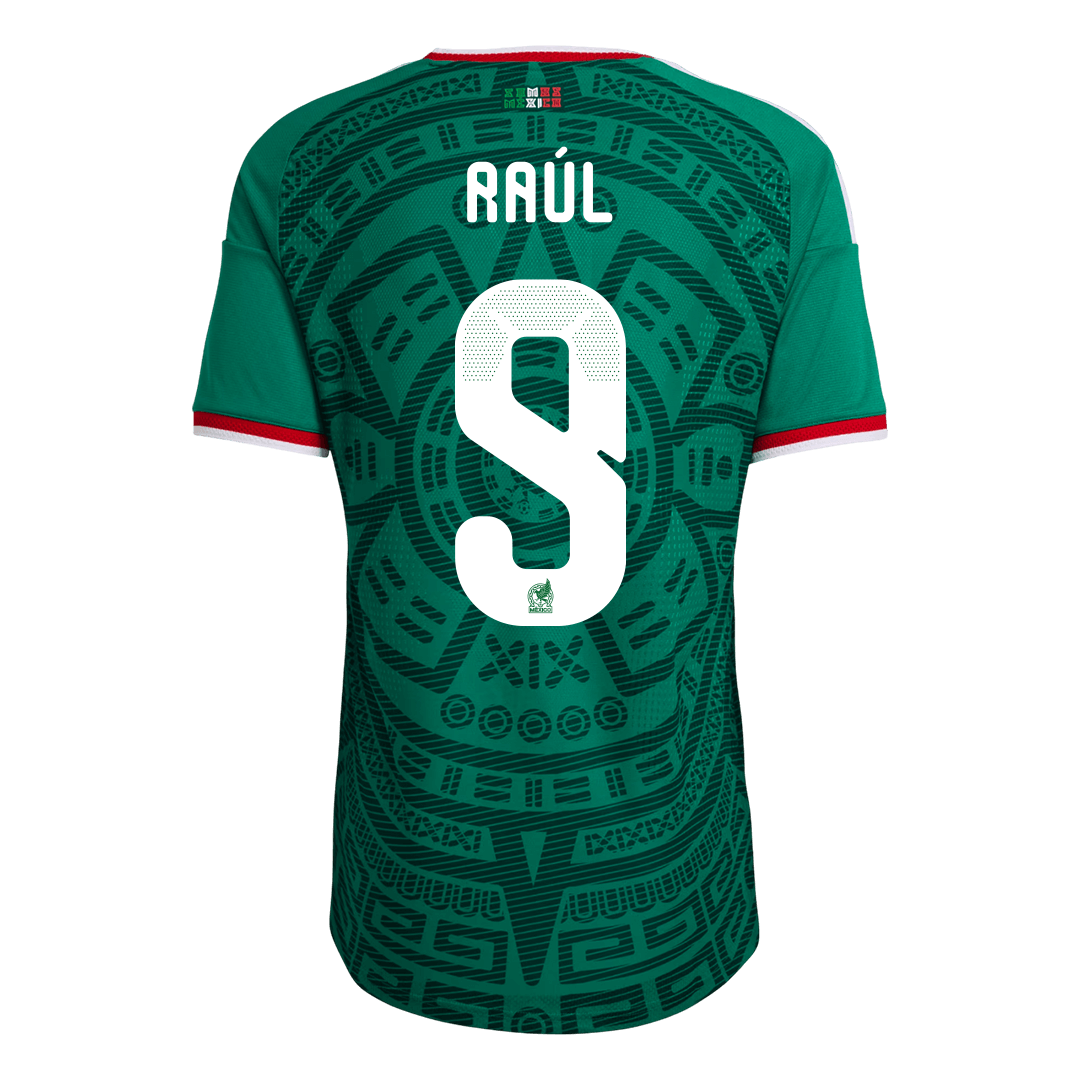 Versão do Jogador Raúl #9 México Casa Copa do Mundo Futebol Camisas 2026 Verde