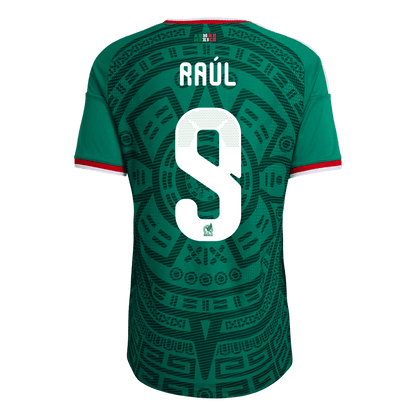 Versão do Jogador Raúl #9 México Casa Copa do Mundo Futebol Camisas 2026 Verde
