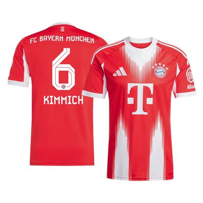 【Super Qualidade】KIMMICH #6 Bayern Munich
 Casa Futebol Camisa 2025/26 Vermelho camisola de futebol