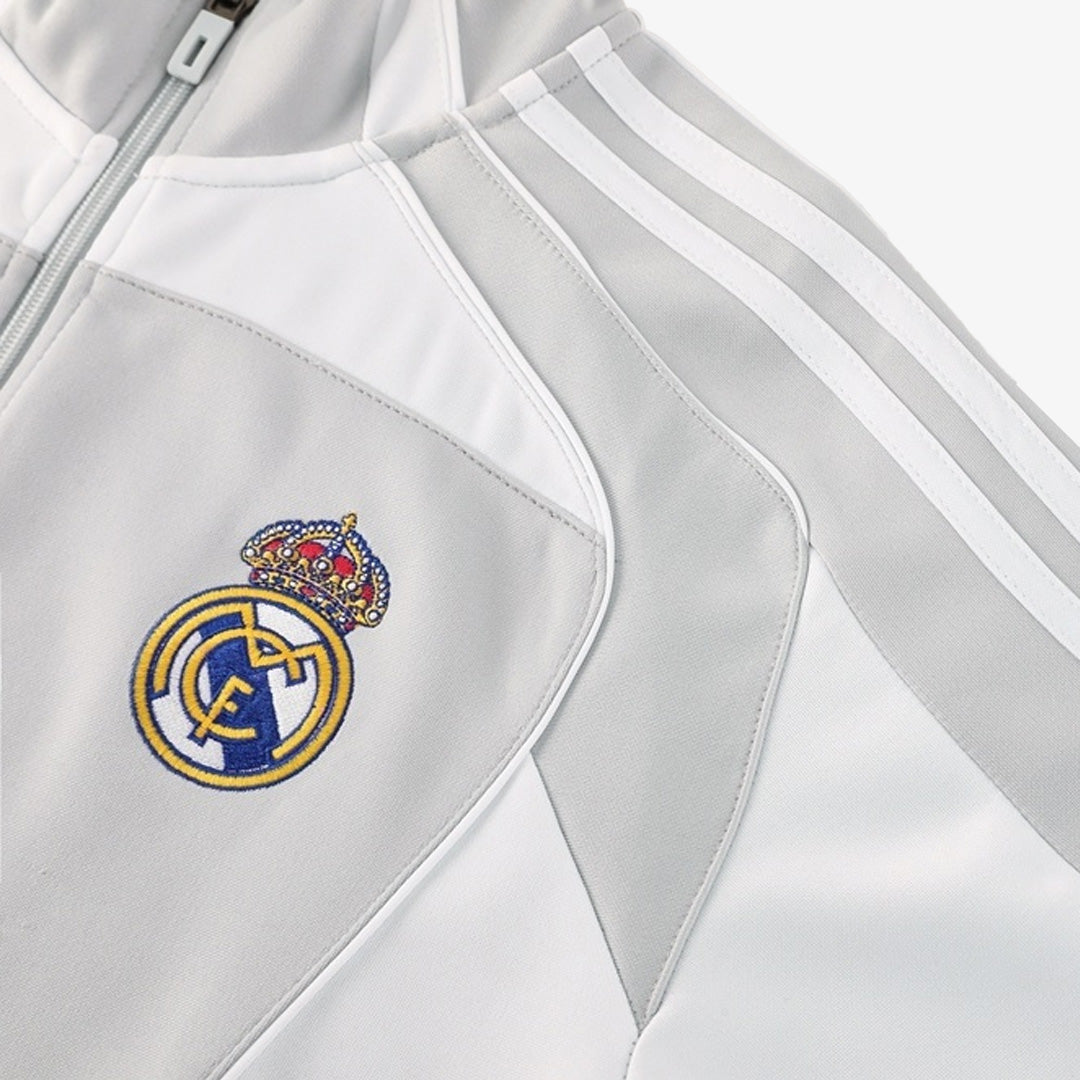 Real Madrid Conjunto Casaco(Blusão+Calça) Formação Blusão 2025/26 Cinza