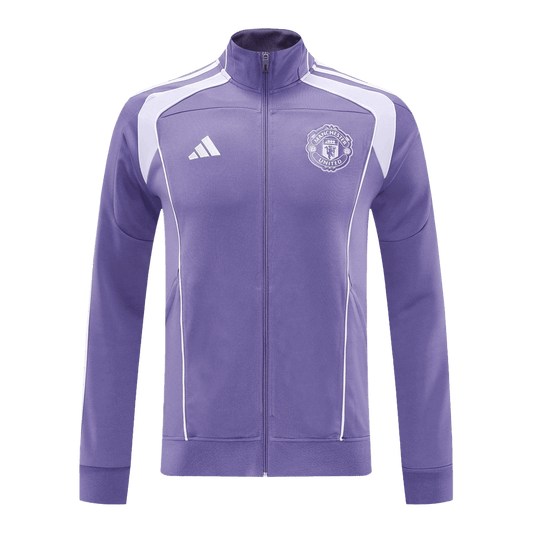 Manchester United Formação Blusão 2025/26 Roxo camisola de futebol