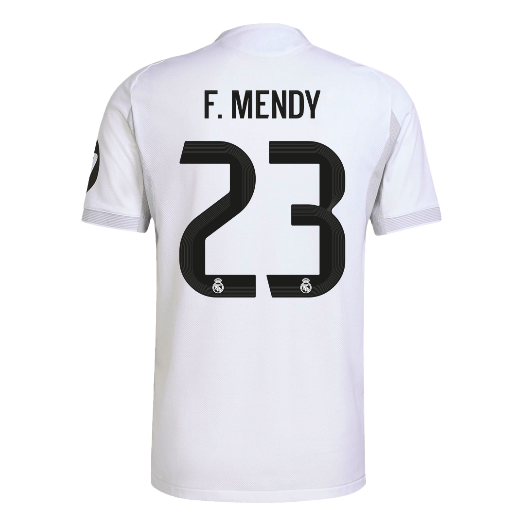 Jogador F.MENDY #23 Real Madrid Casa Futebol Camisas 2025/26 Branco