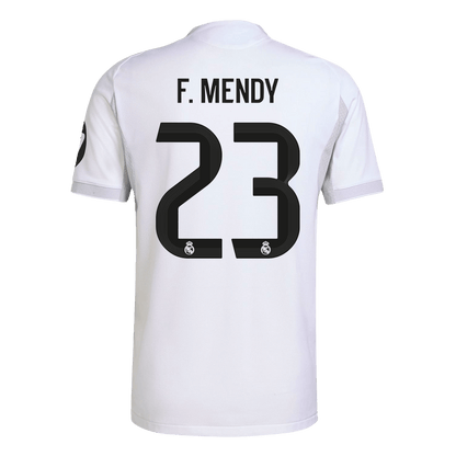 Jogador F.MENDY #23 Real Madrid Casa Futebol Camisas 2025/26 Branco