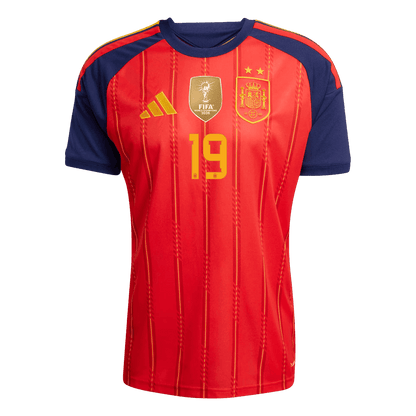 LAMINE YAMAL #19 Spain Casa Copa do Mundo Camisa 2026 Vermelho