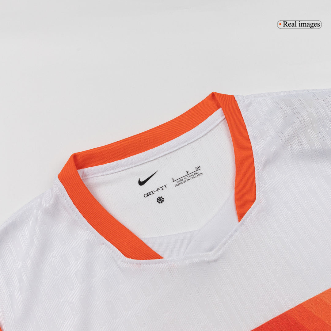 Versão do Jogador XAVI #7 Países Baixos Fora Copa do Mundo Futebol Camisas 2026 Branco