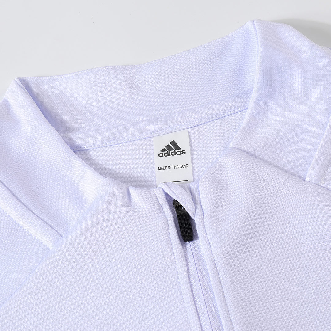 Real Madrid Zíper Moletom Conjunto (Top+Calças) 2025/26 Branco