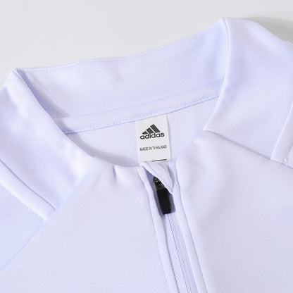 Real Madrid Zíper Moletom Conjunto (Top+Calças) 2025/26 Branco