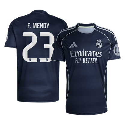 F.MENDY #23 Real Madrid Fora Camisa 2025/26 Marinha camisola de futebol