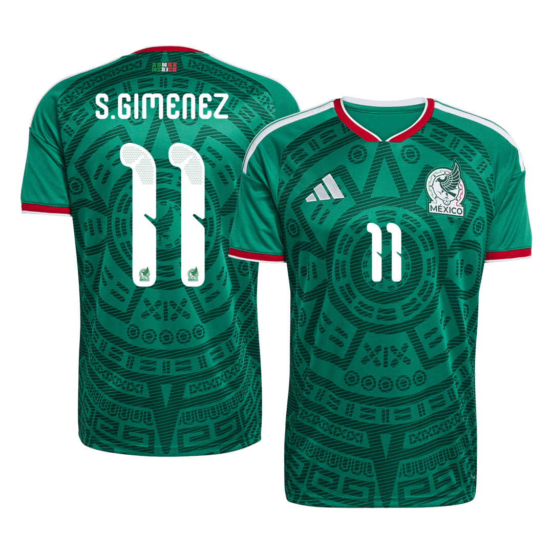 S.GIMENEZ #11 Mexico Casa Camisa 2026 Verde camisola de futebol