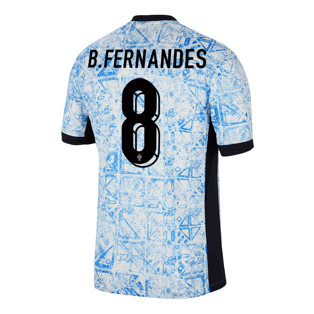 B.FERNANDES #8 Portugal Camisola de Futebol Fora Camisola Personalizada