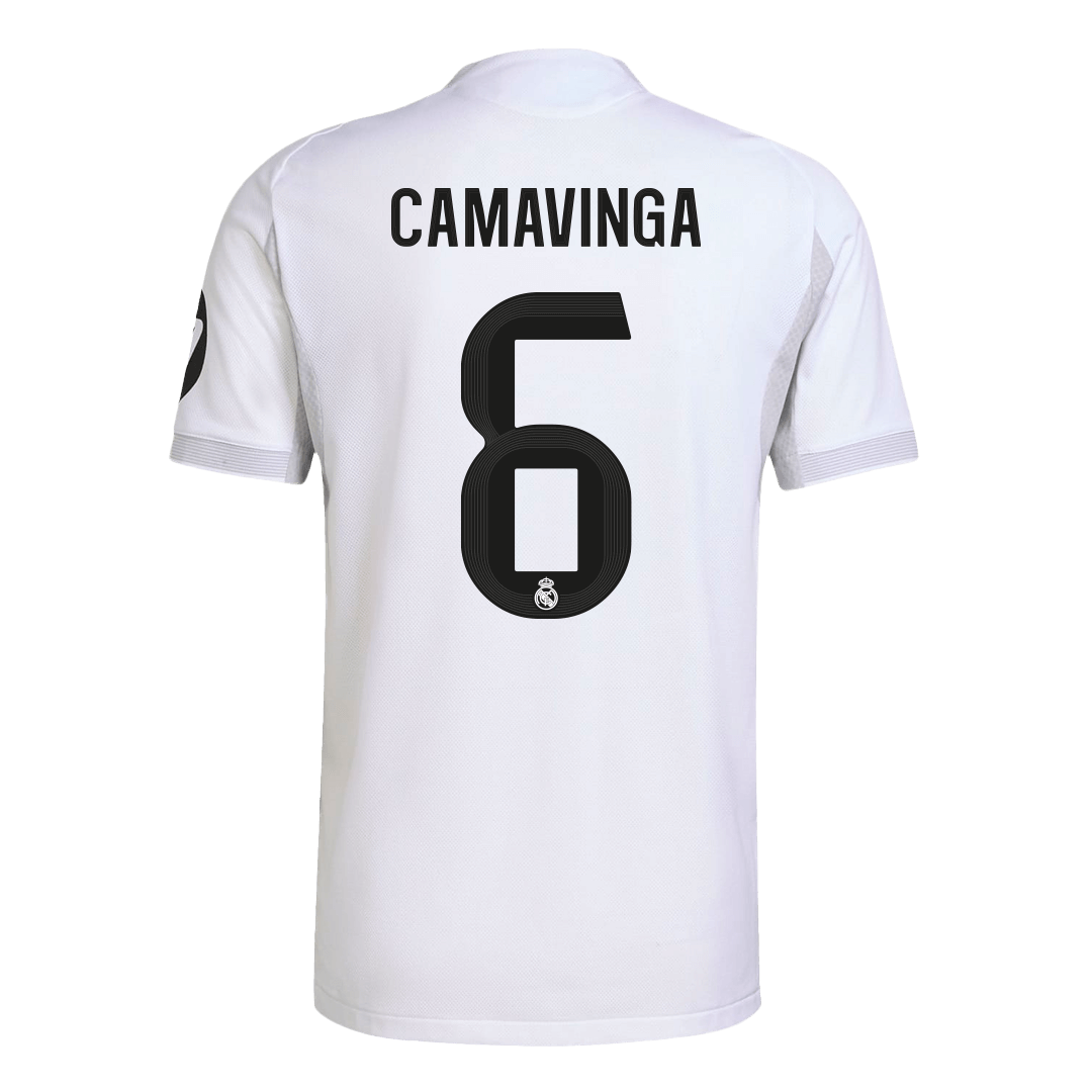 Jogador CAMAVINGA #6 Real Madrid Casa Futebol Camisas 2025/26 Branco