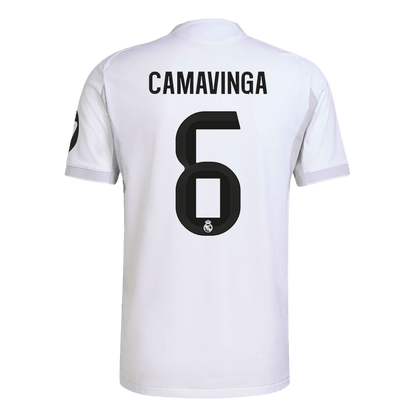 Jogador CAMAVINGA #6 Real Madrid Casa Futebol Camisas 2025/26 Branco