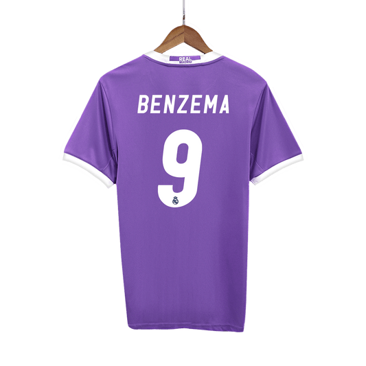 Camisola Retro Real Madrid BENZEMA #9 Away Soccer Shirt 2016/17 2025/26