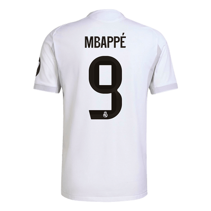 Jogador MBAPPÉ #9 Real Madrid Casa Futebol Camisas 2025/26 Branco