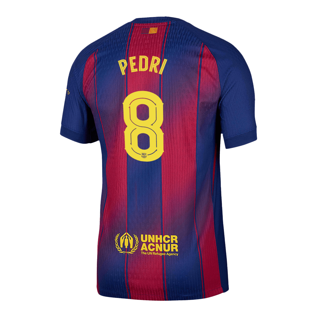 Jogador PEDRI #8 Barcelona Casa UCL Futebol Camisas 2025/26