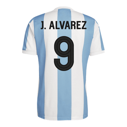 J.ALVAREZ #9 Argentina Camisola de futebol personalizada 50th aniversário