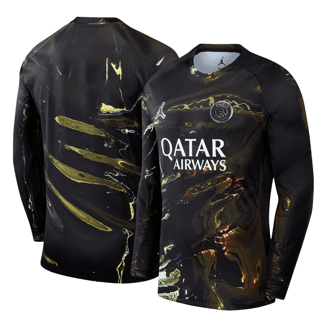 PSG Manga comprida Camisa 2025/26 Preto