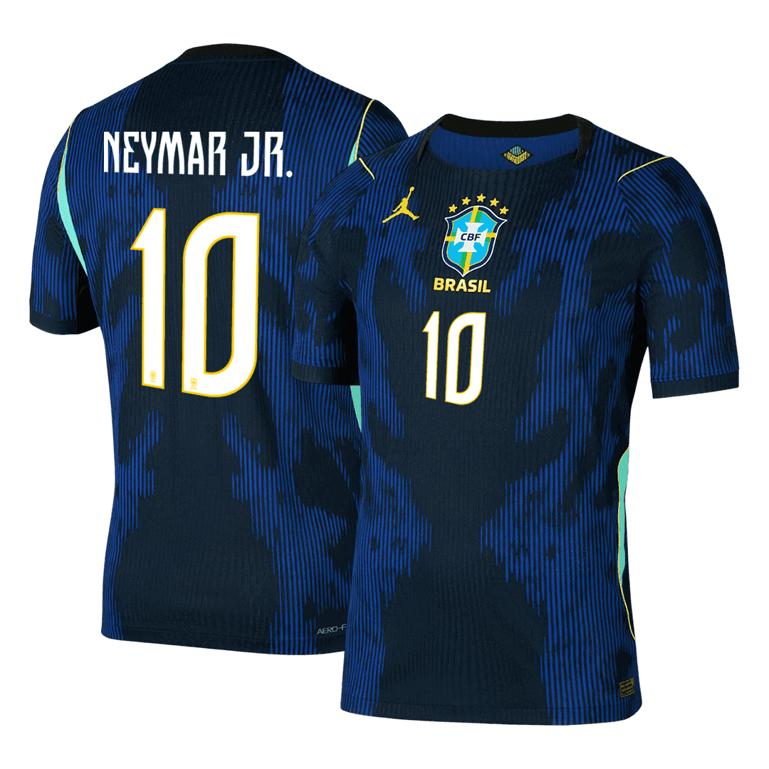 Versão do Jogador NEYMAR JR. #10 Brasil Fora Copa do Mundo Futebol Camisas 2026 Marinha