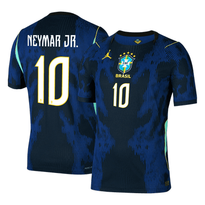 Versão do Jogador NEYMAR JR. #10 Brasil Fora Copa do Mundo Futebol Camisas 2026 Marinha
