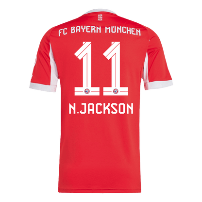 N.JACKSON #11 Bayern Munich Casa Camisa 2025/26 Vermelho