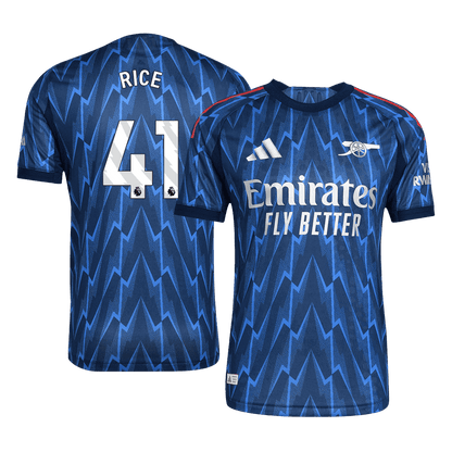 Jogador RICE #41 Arsenal Fora Futebol Camisas 2025/26 Azul camisola de futebol