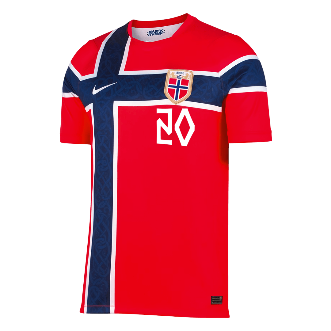 NUSA #20 Noruega Casa Copa do Mundo Camisa 2026 Vermelho